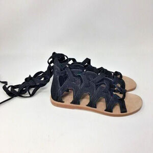 Mercer Edit Sandals Women's 6 EZontheI Gladiator Suede Lace Up Leg